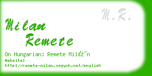 milan remete business card